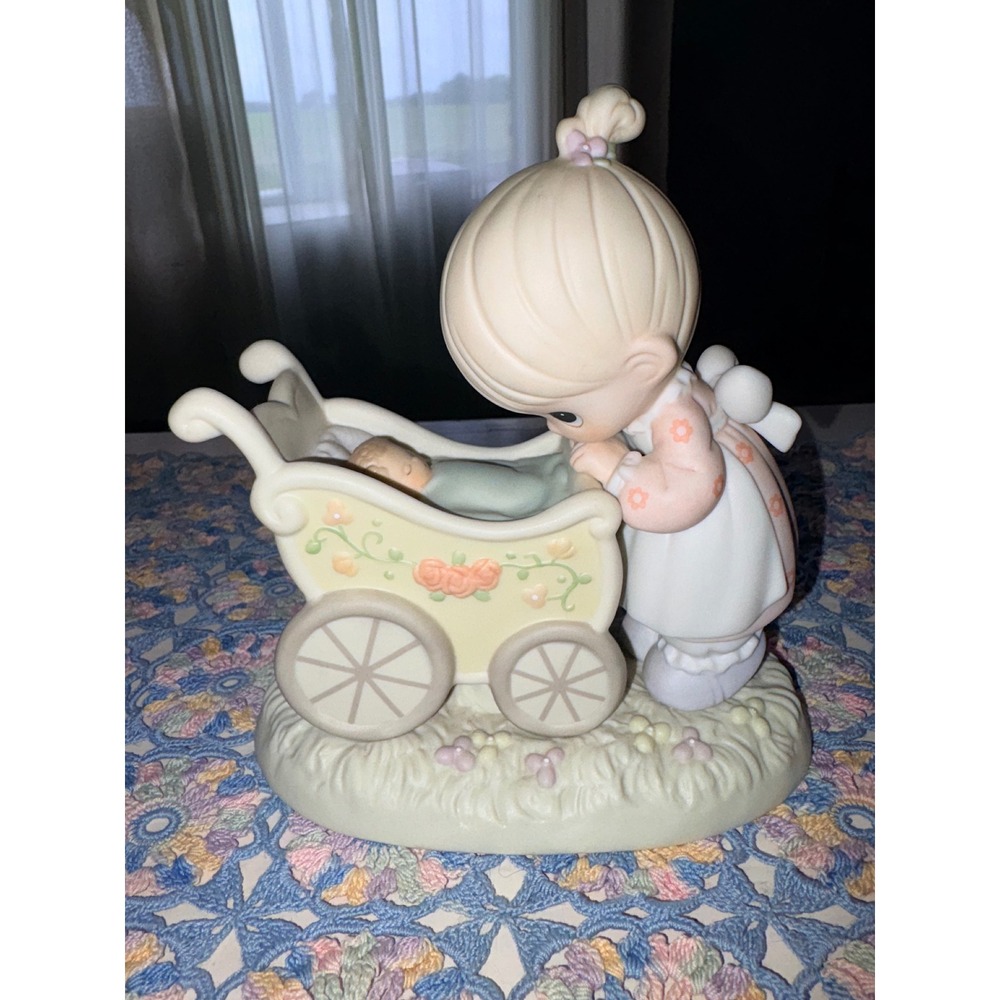 Precious Moments Something Precious From Above Figurine 524360 Baby Carriage